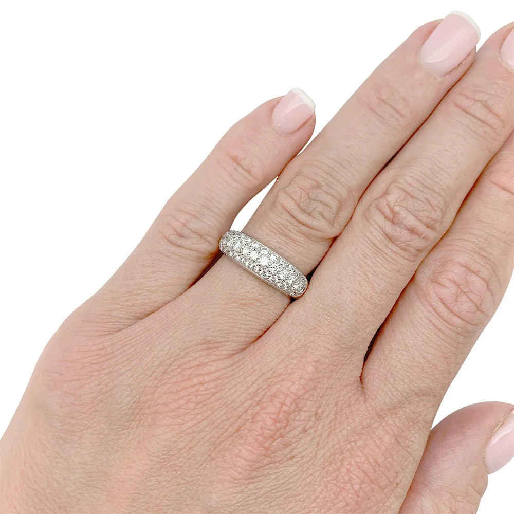 Bangle ring in white gold, diamonds - Image 8