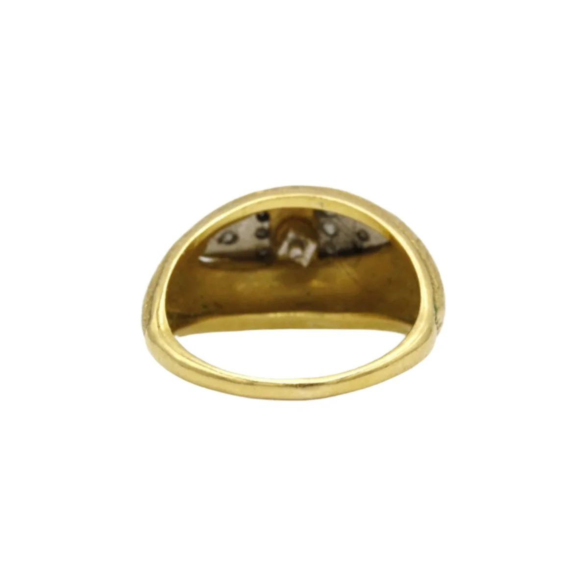 Jonc ring in yellow gold, white gold and diamonds - Image 4