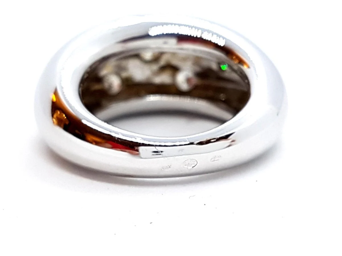 White Gold Diamond Bangle Ring - Image 9
