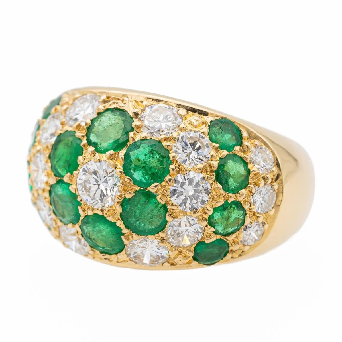 Yellow Gold Diamond Bangle Ring - Image 3