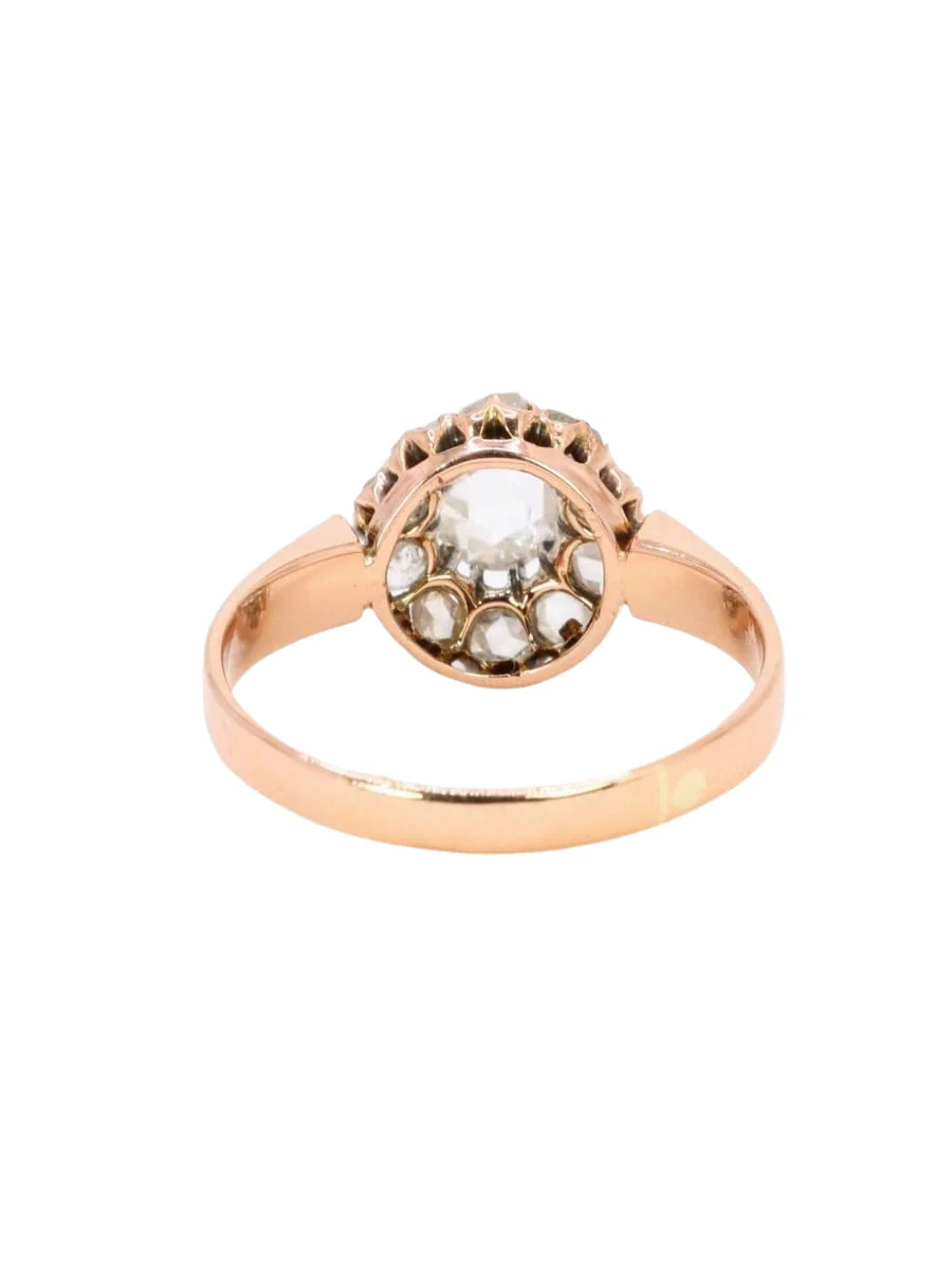 Ring Marguerite en rose gold and diamonds - Image 5