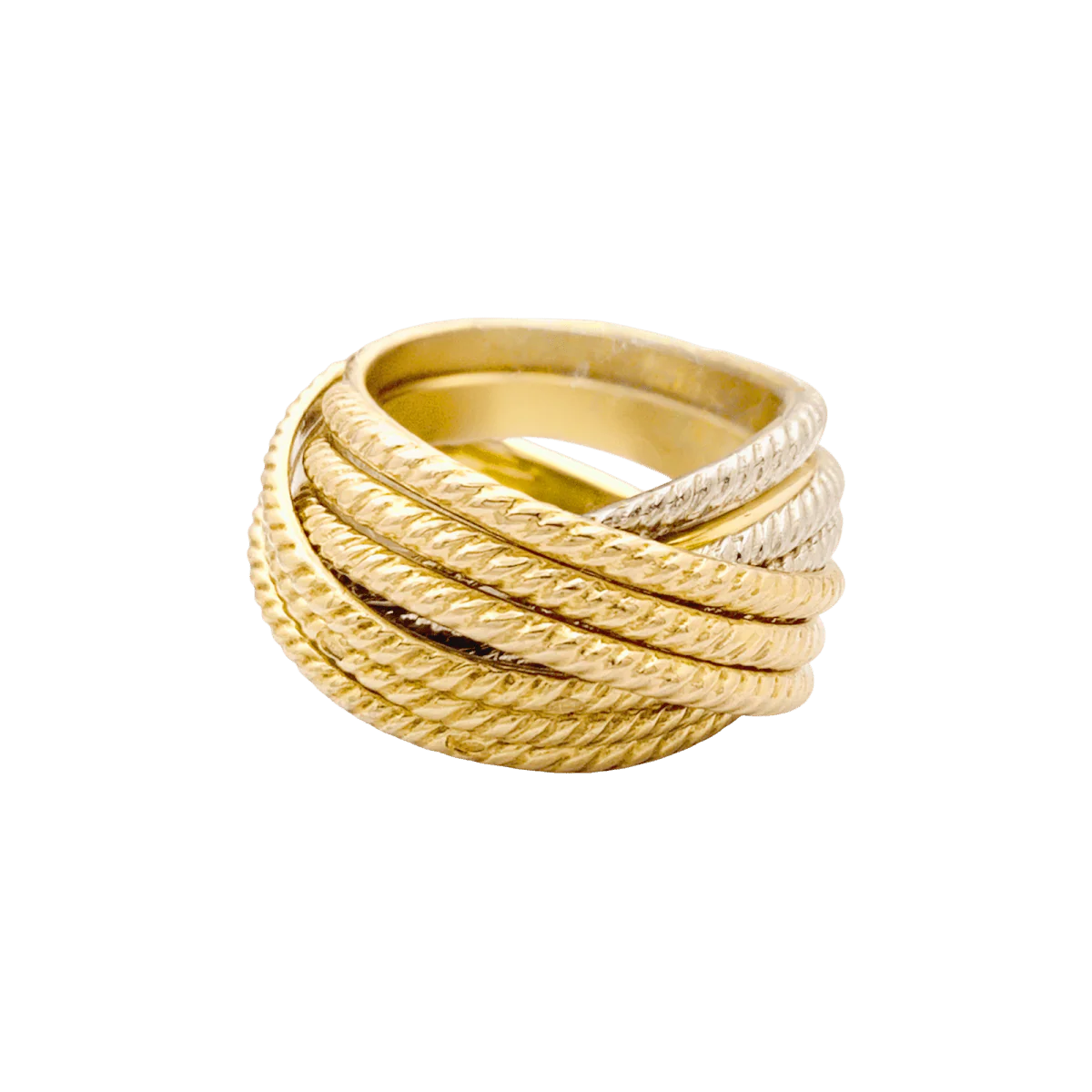 Ring Rush in yellow gold and white gold - Image 3
