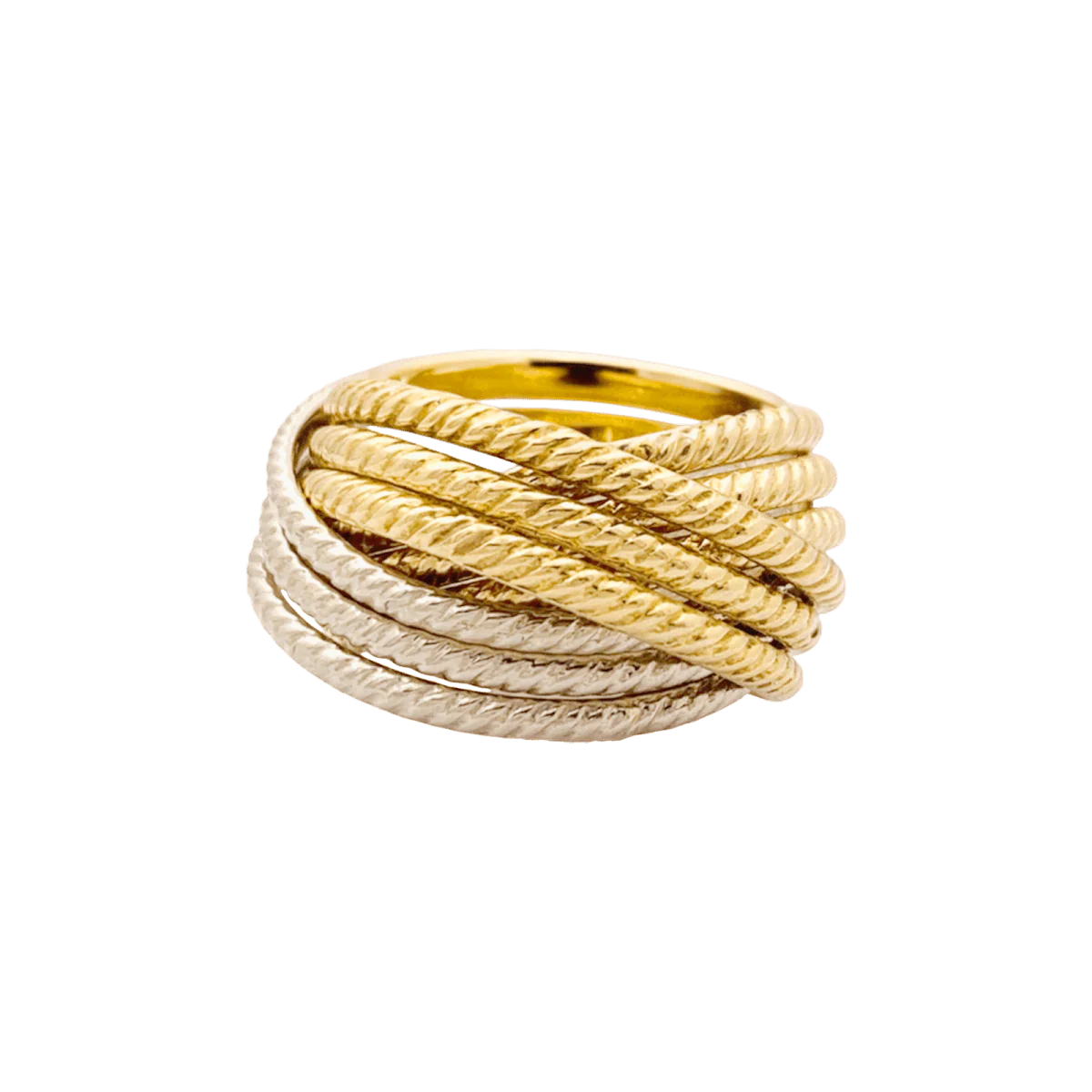 Ring Rush in yellow gold and white gold - Image 5