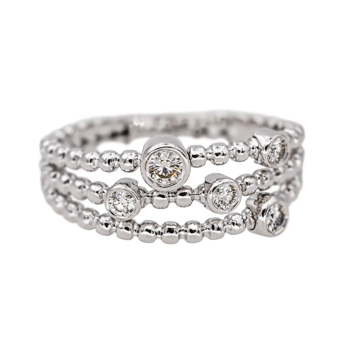 Ring in white gold and diamonds. - Image 6