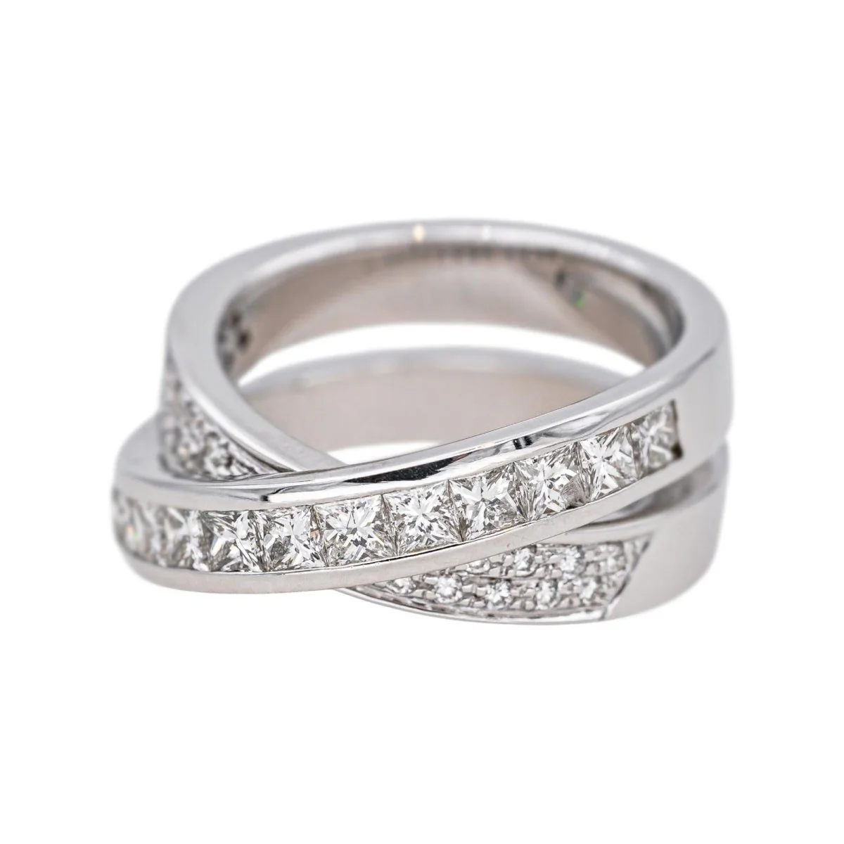 Pavée ring in white gold and diamonds - Image 3