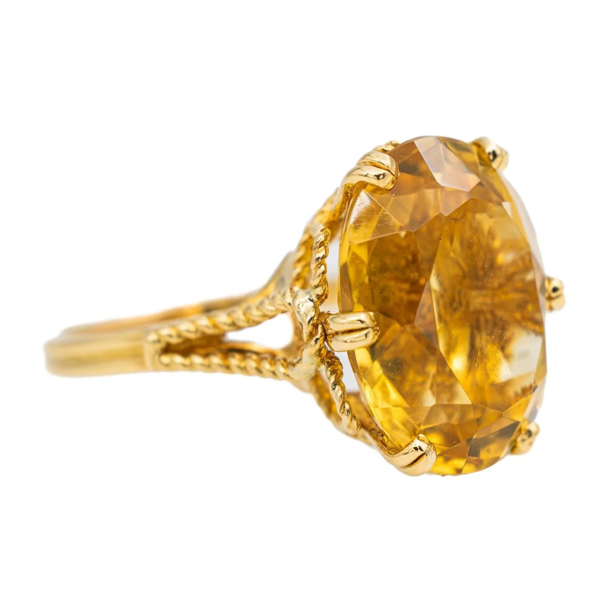 Citrine Yellow Gold Ring - Image 7