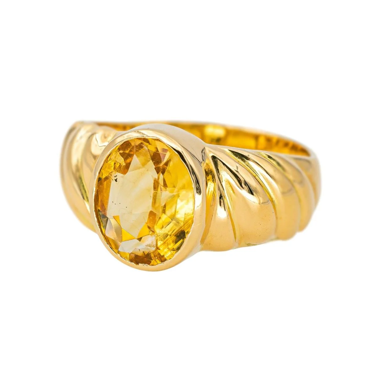 Ring Yellow gold Citrine - Image 3