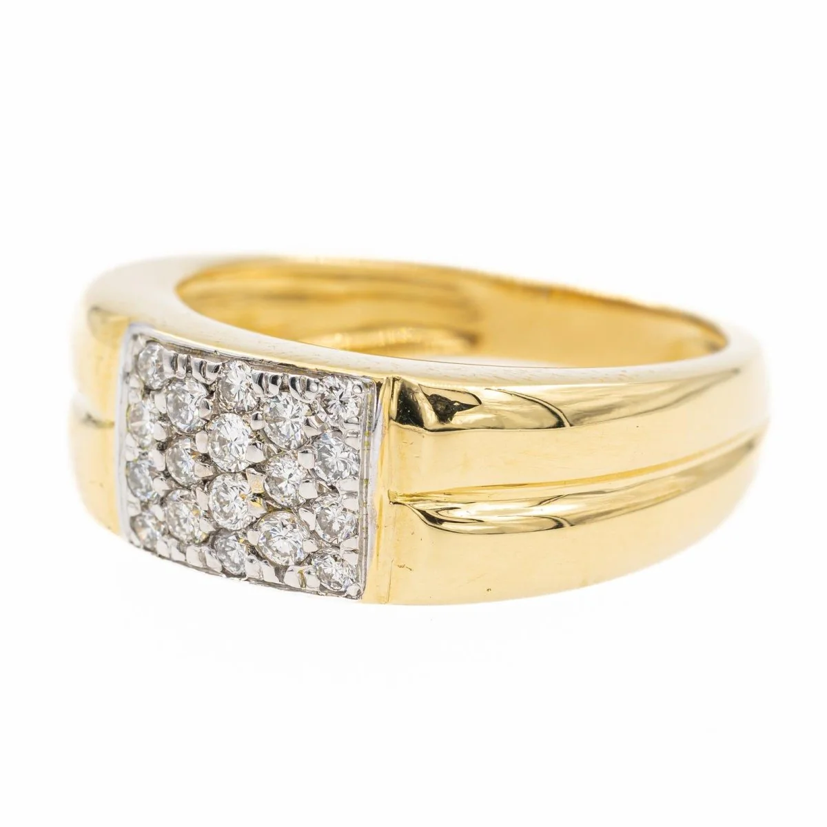 Yellow gold diamond ring - Image 2