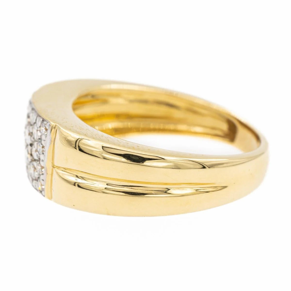 Yellow gold diamond ring - Image 3