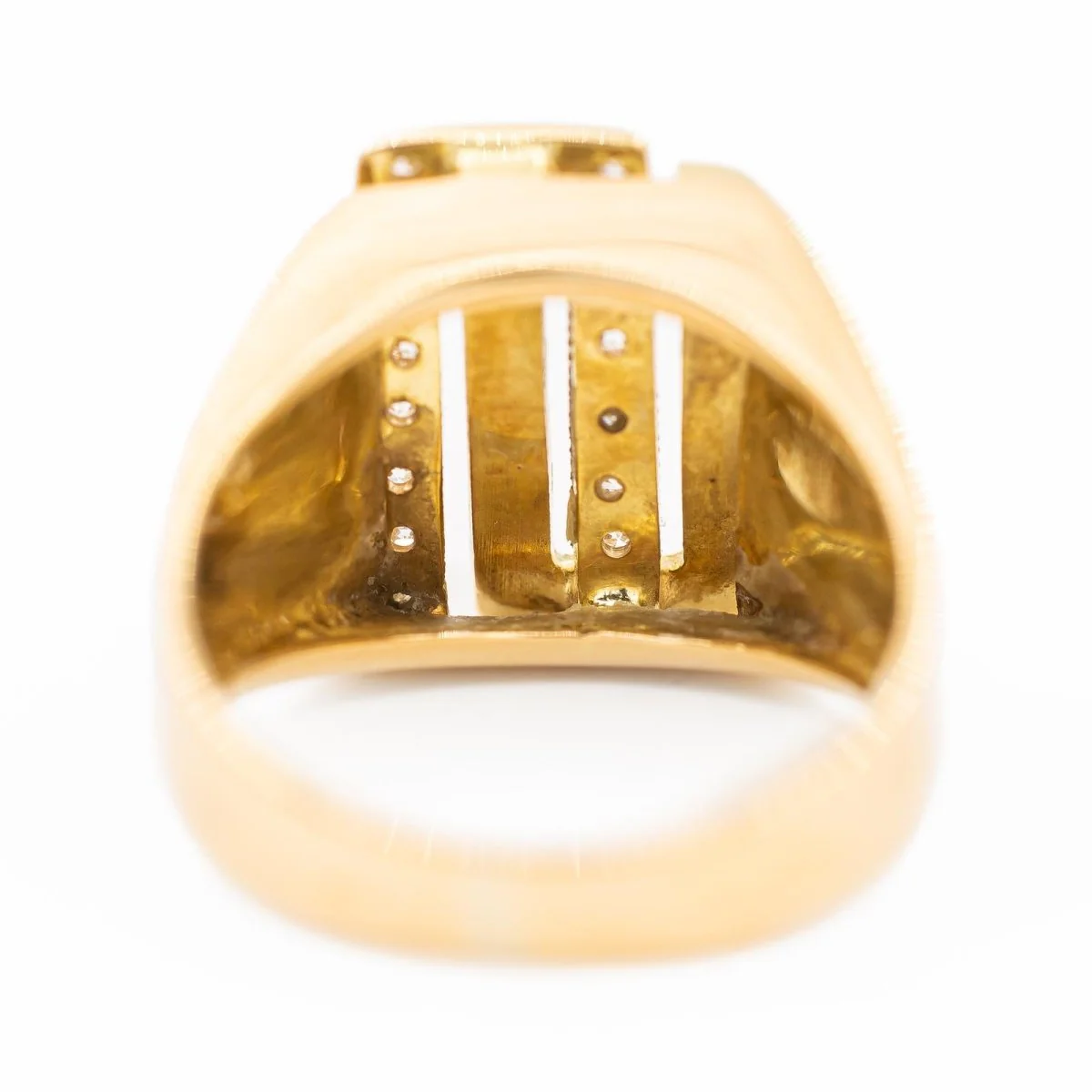 Yellow gold diamond ring - Image 4