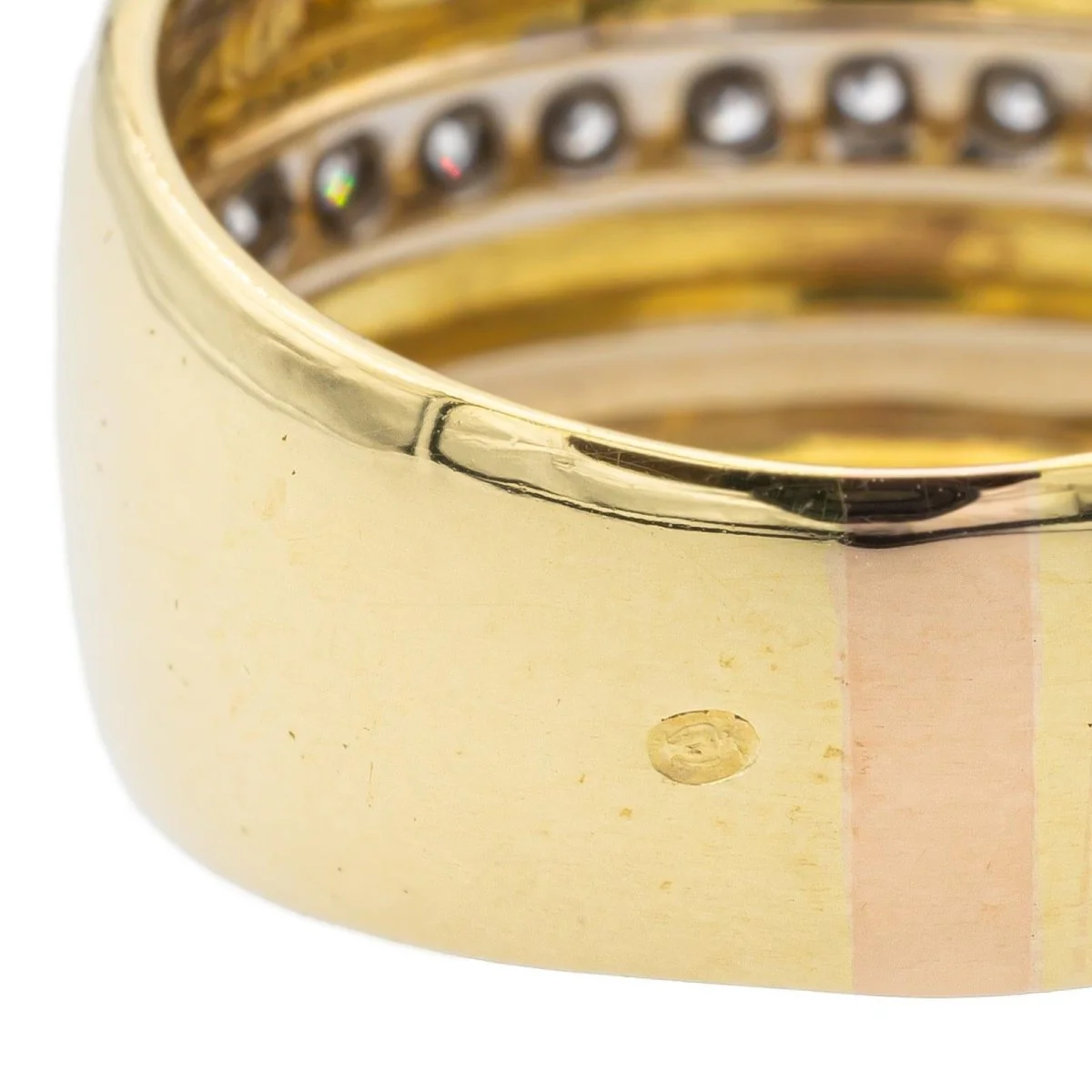 Bandeau ring in yellow gold and diamonds - Image 6