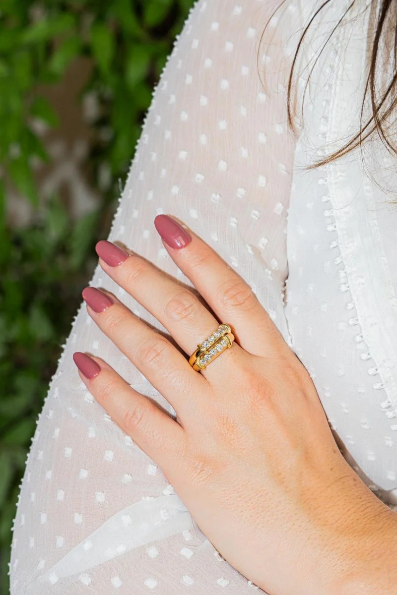Yellow Gold Diamond Ring - Image 2