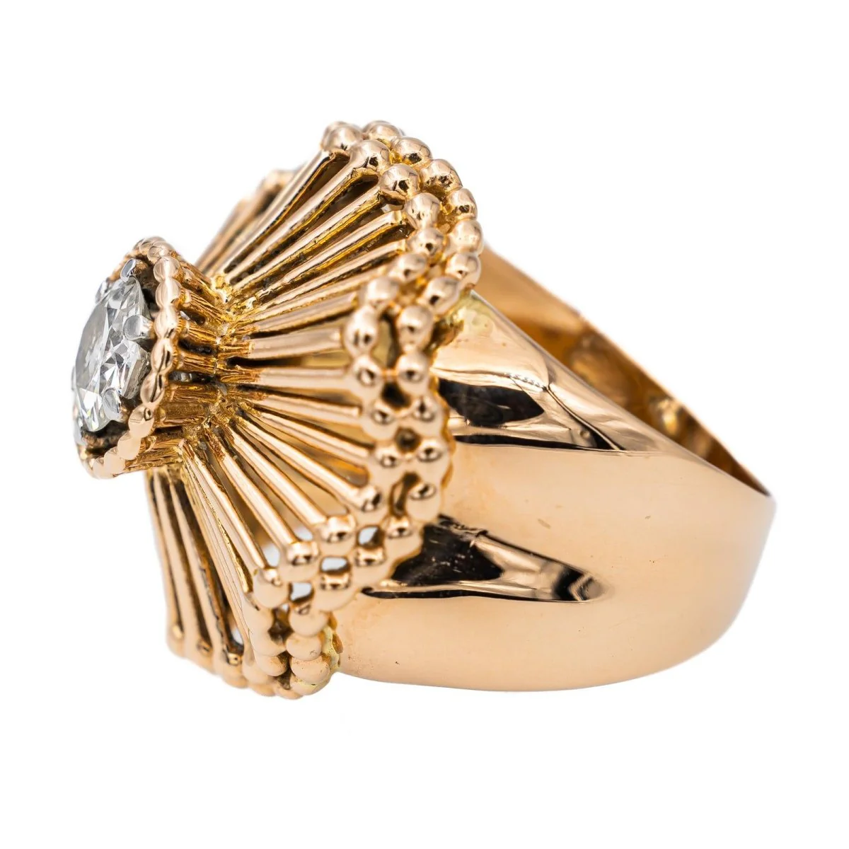 Yellow Gold Diamond Ring - Image 4