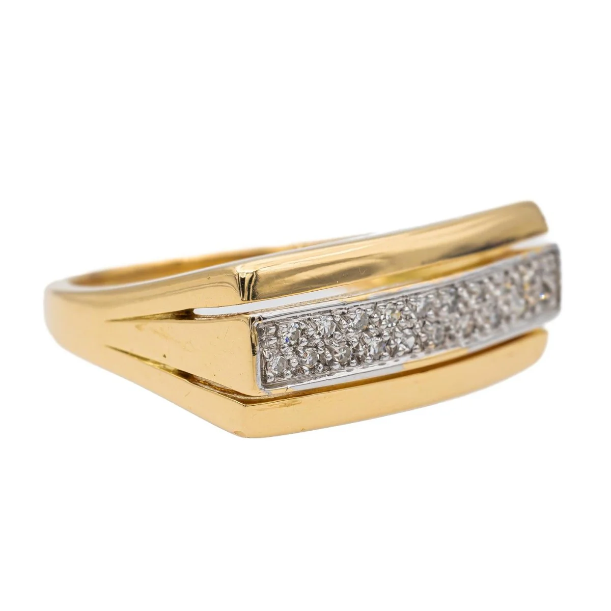 Yellow Gold and Diamond Ring - Image 7