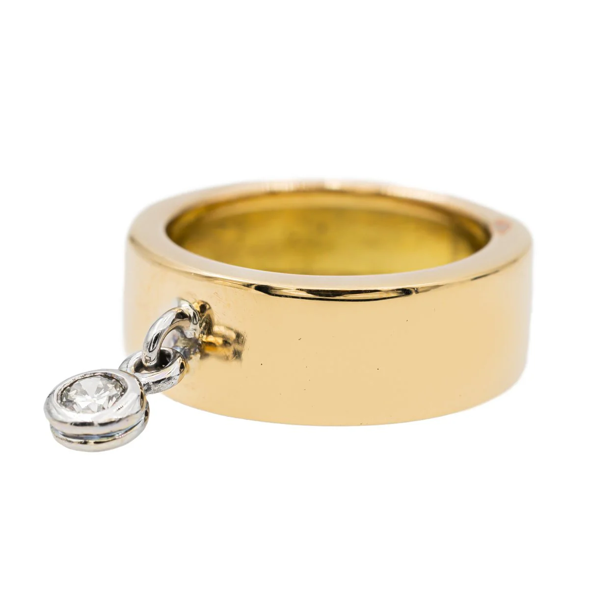 Ring in yellow gold, white gold and diamond - Image 4