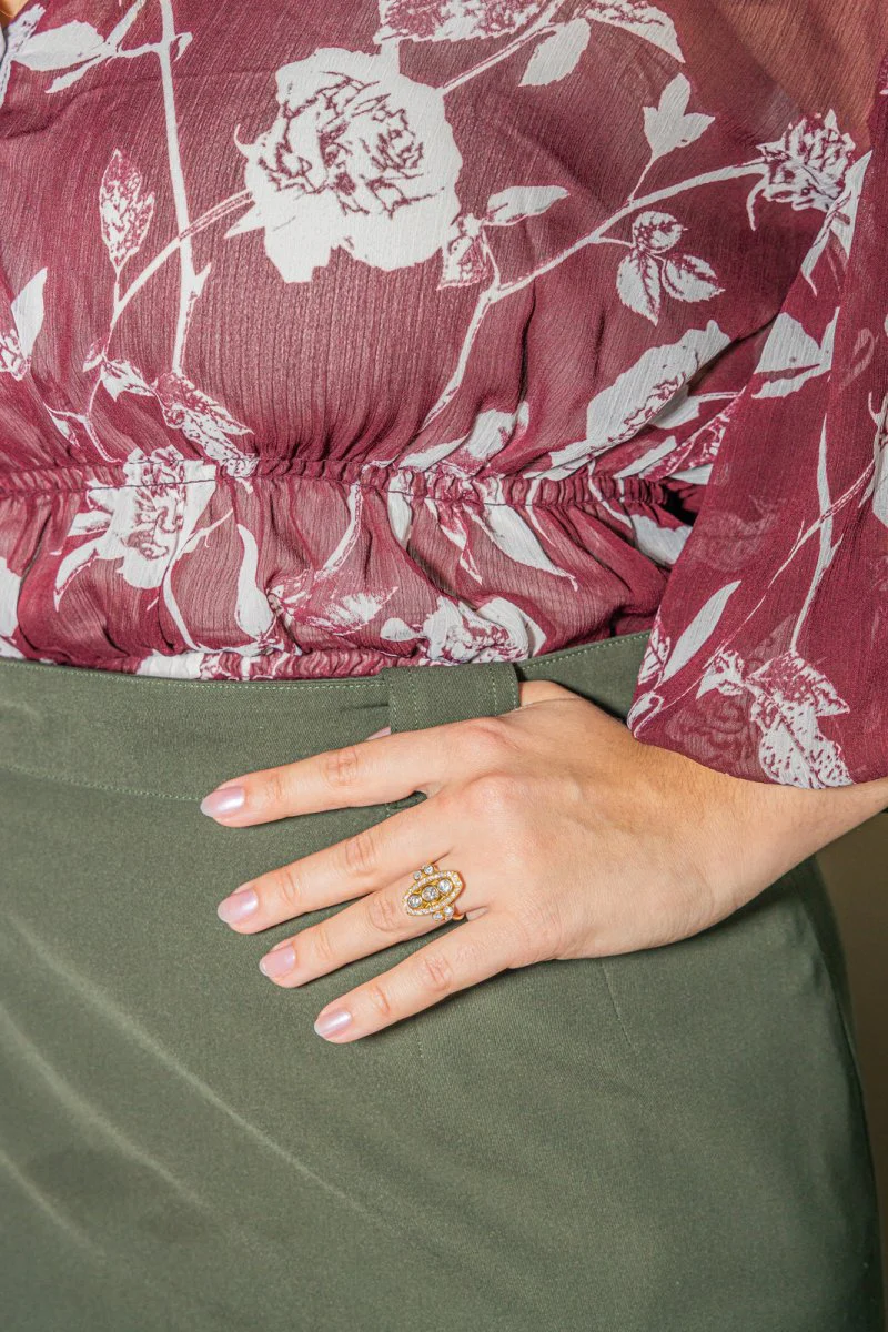 Ring Yellow gold diamond - Image 2