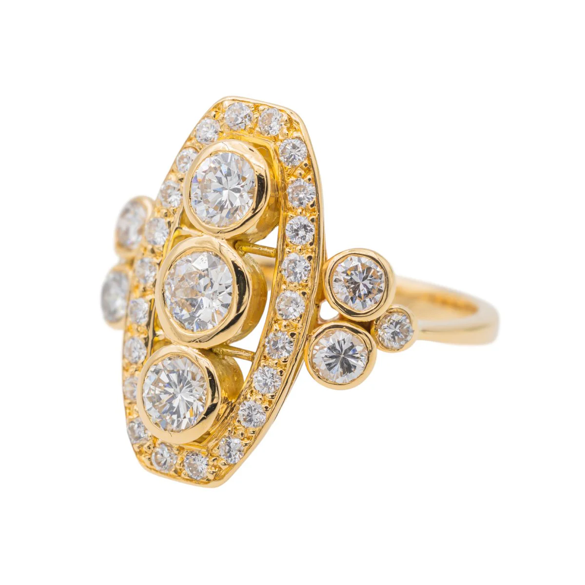 Ring Yellow gold diamond - Image 3
