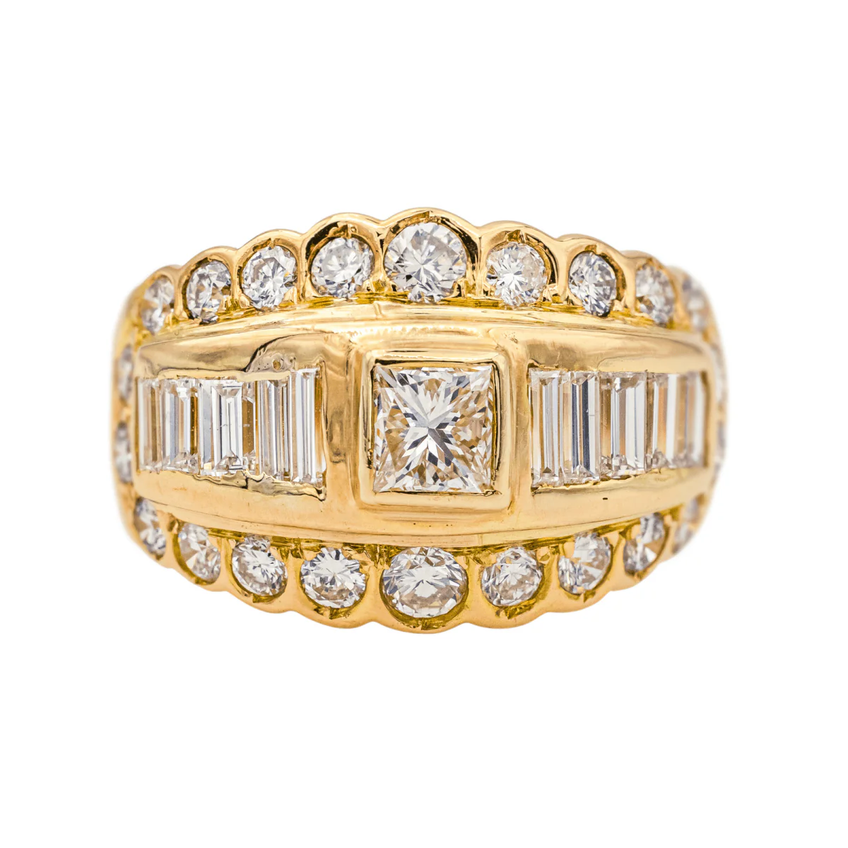 Ring Rush in yellow gold and diamonds