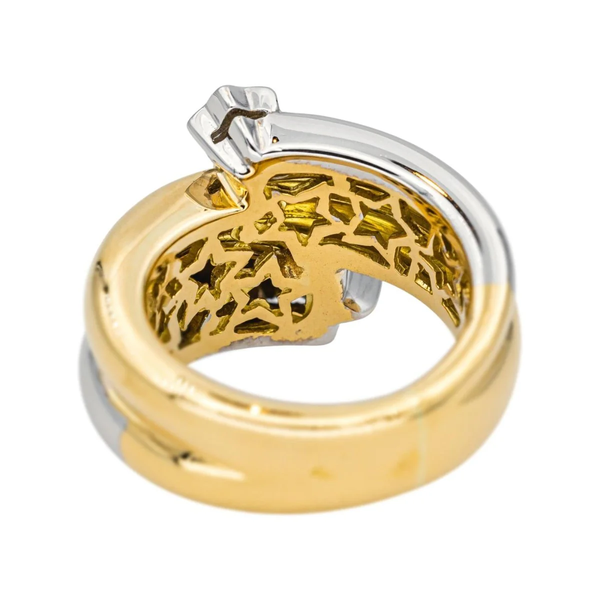 Toi &amp; Moi ring in white gold, yellow gold and diamonds - Image 5