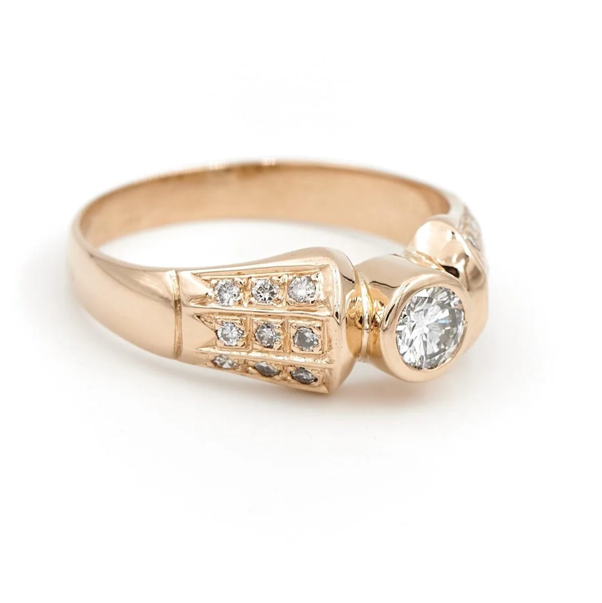 Yellow Gold Diamond Ring - Image 5