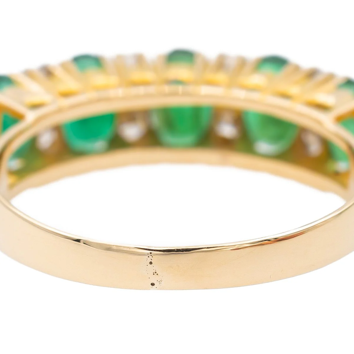 Yellow gold, emerald and diamond ring - Image 6