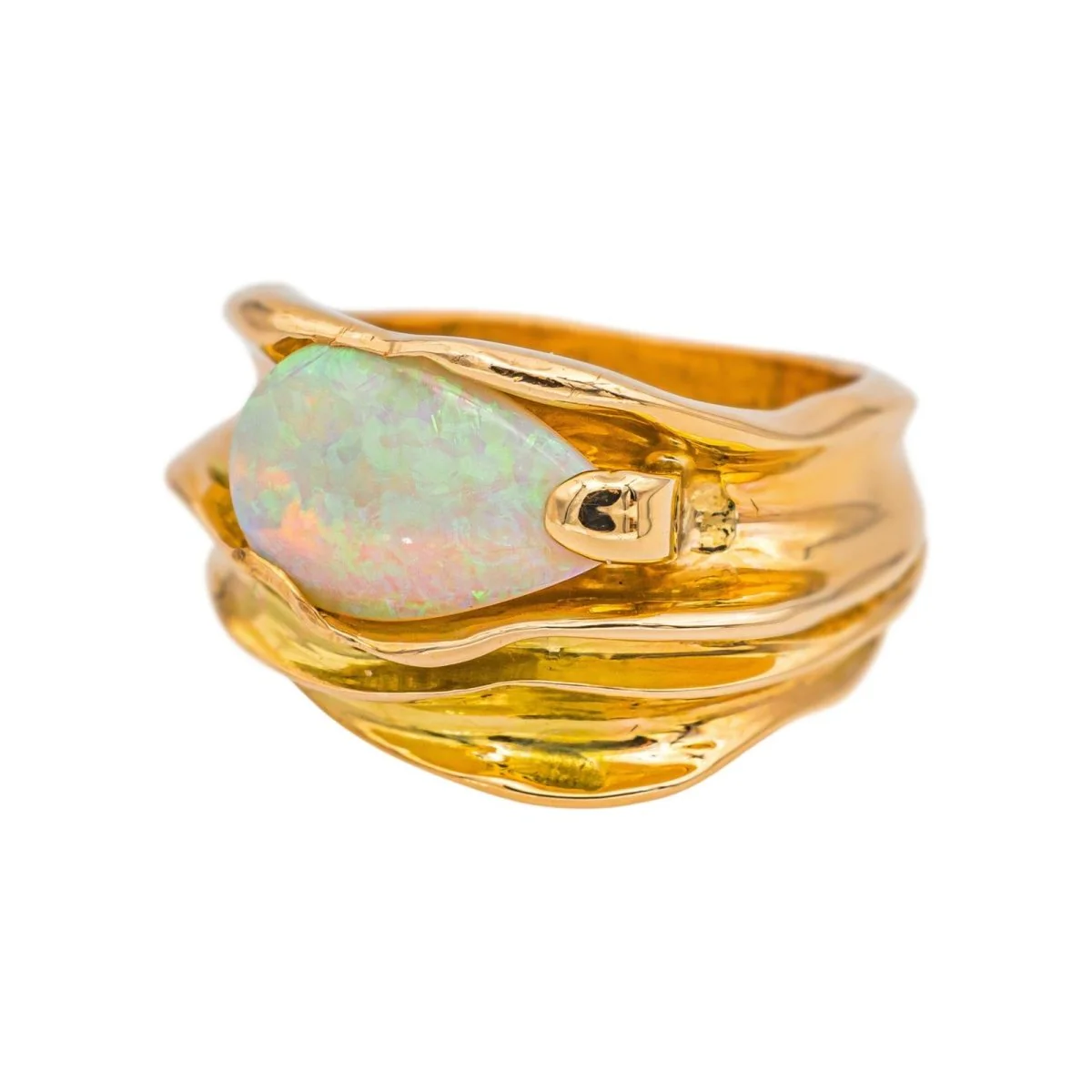 Ring Yellow gold Opal - Image 3