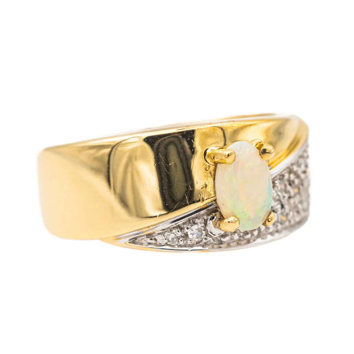 Yellow Gold Opal Ring - Image 7