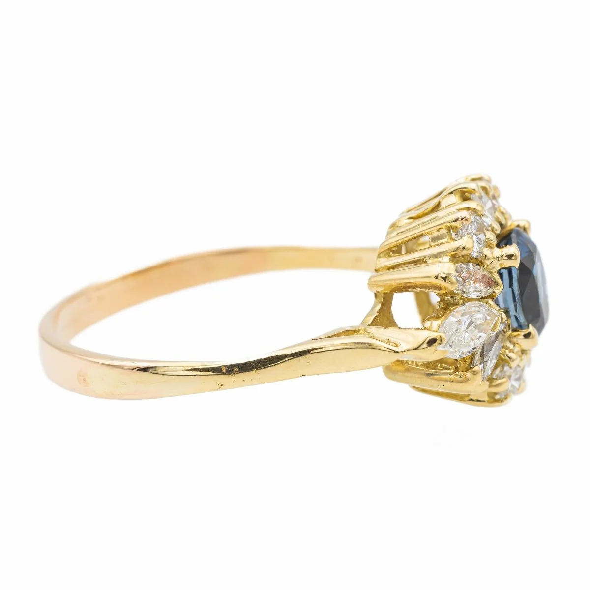 Yellow Gold Sapphire Ring - Image 3