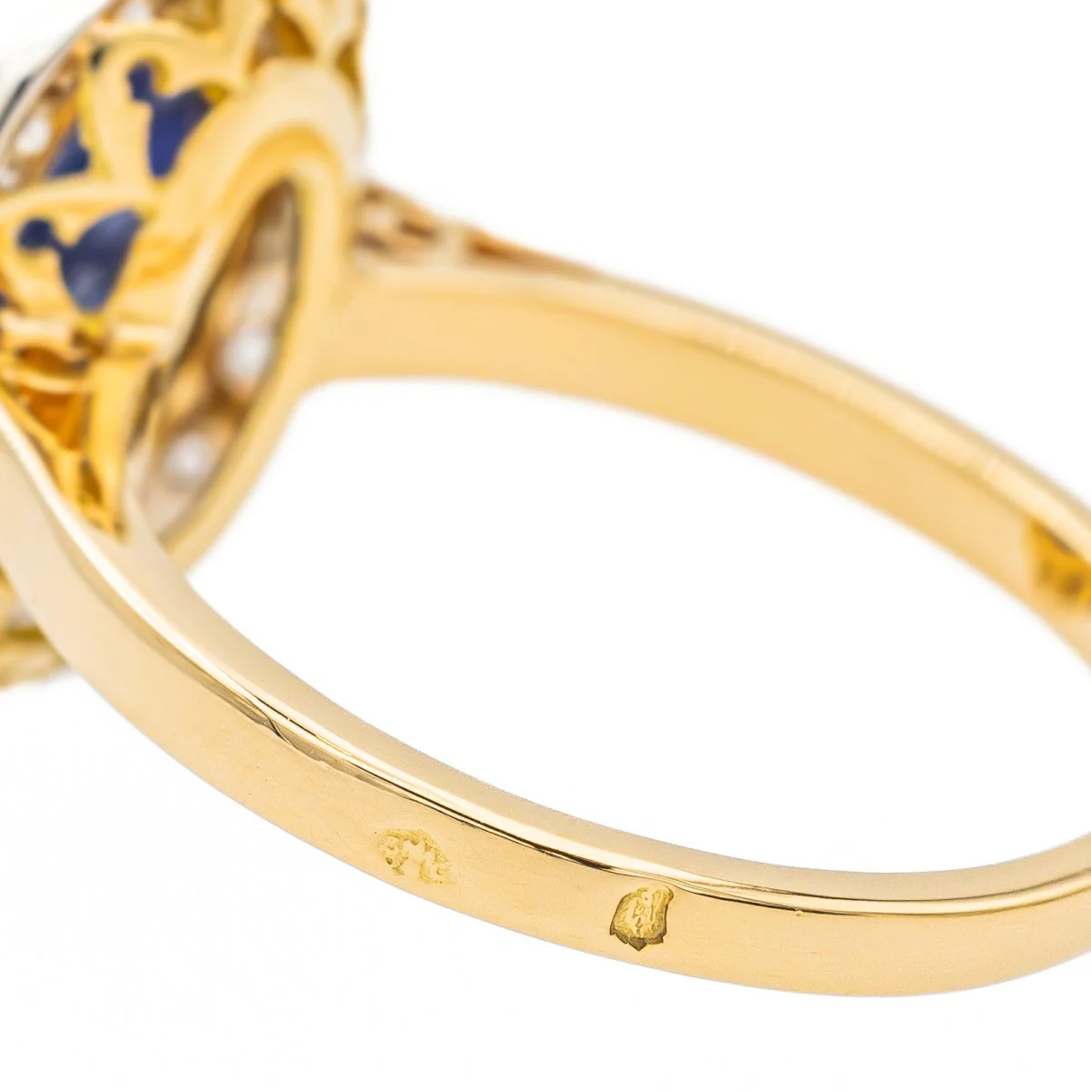 Yellow Gold Sapphire Ring - Image 6