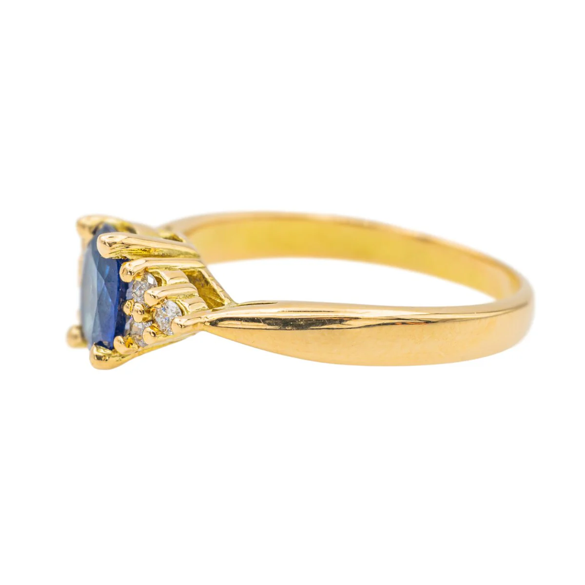 Yellow Gold Sapphire Ring - Image 4