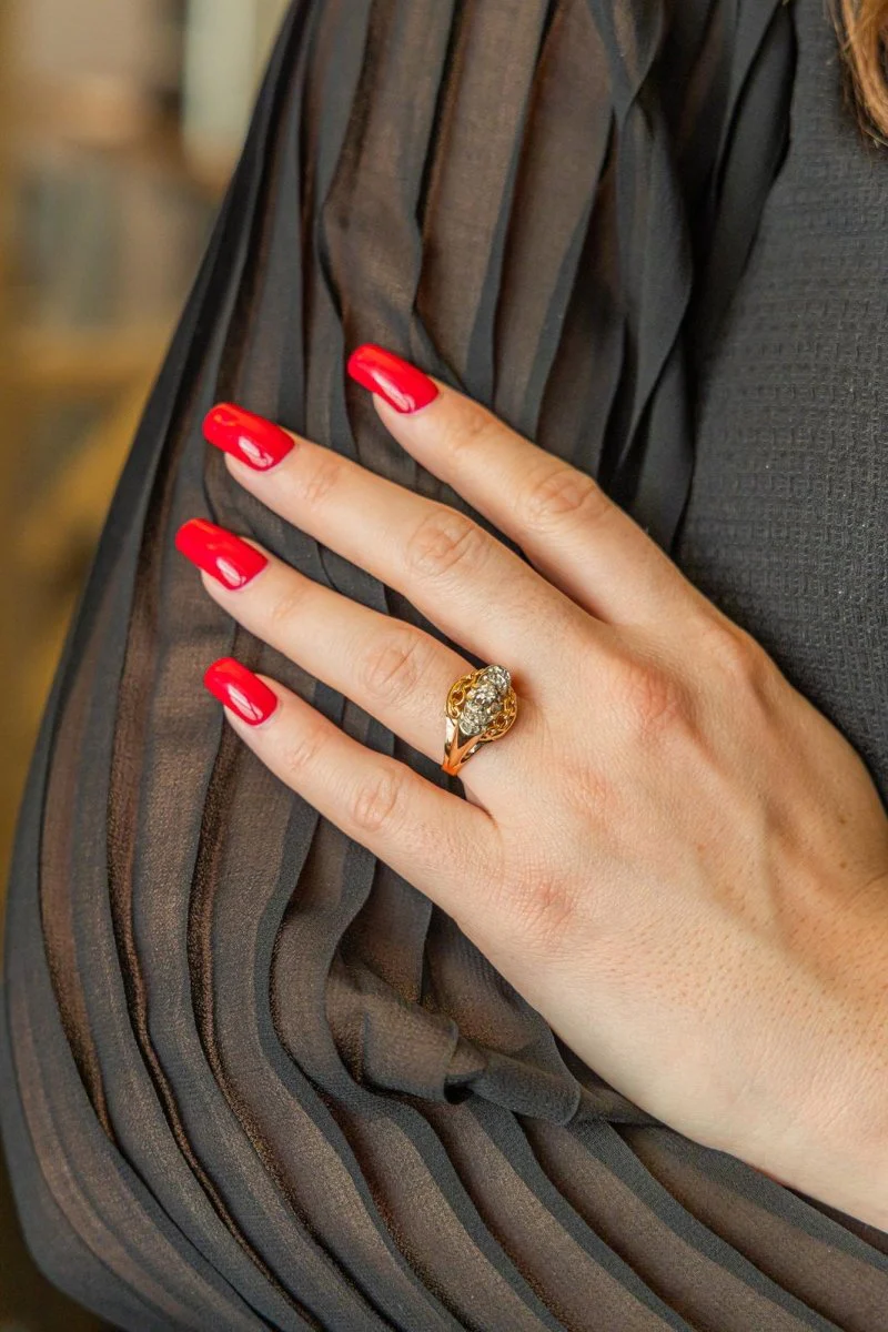Rose gold and diamond ring - Image 2