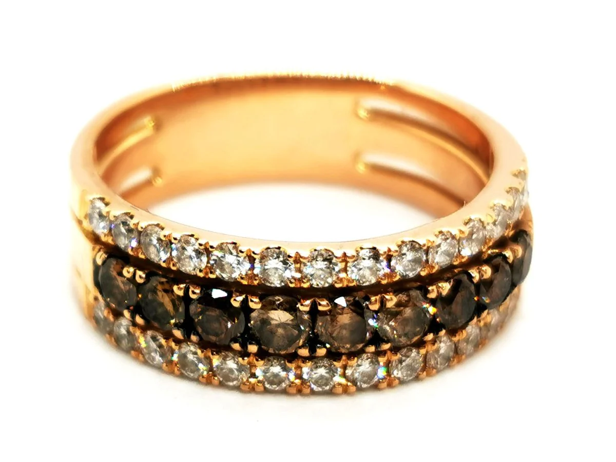Ring Pink gold Brown diamond - Image 5