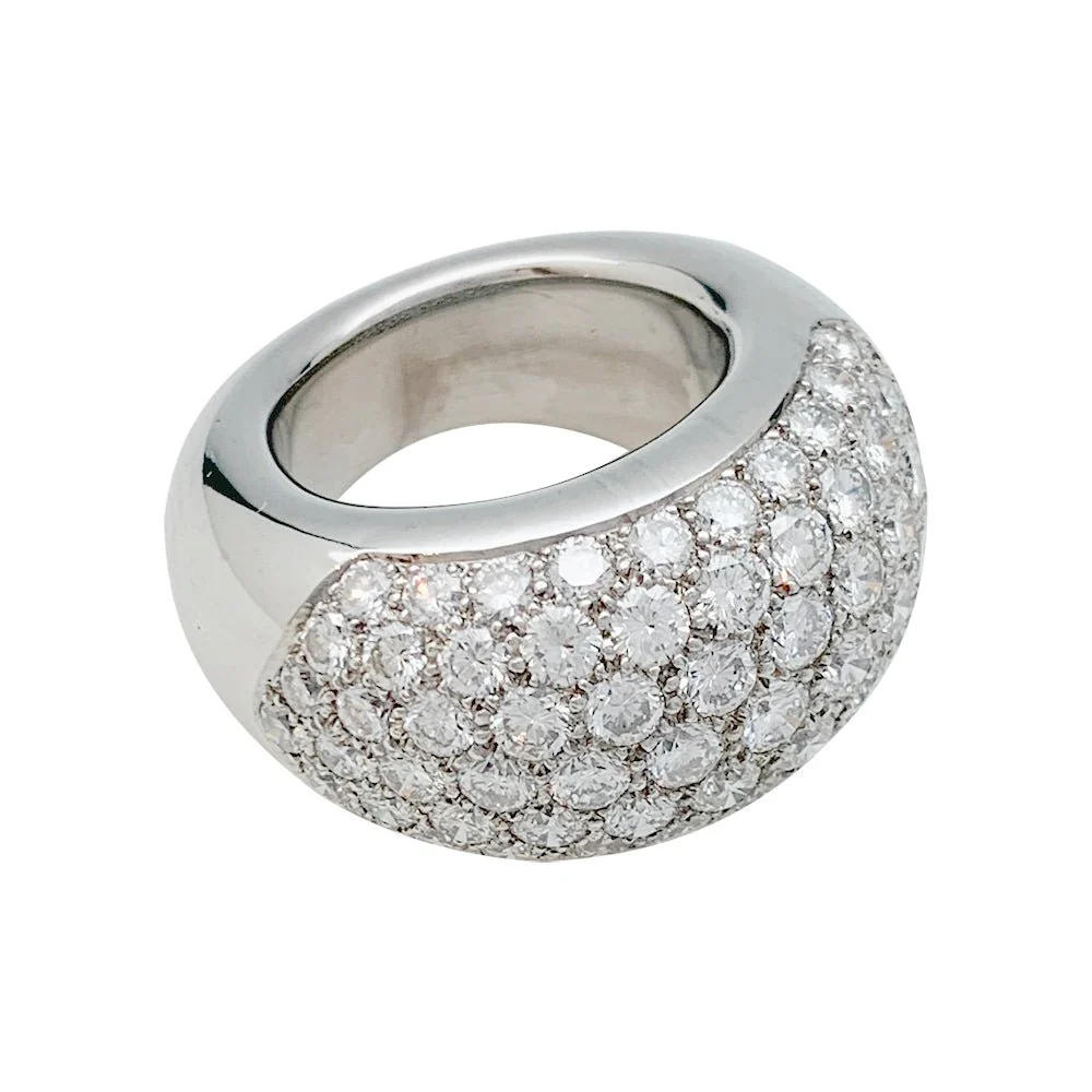 Pavement ring in white gold, diamonds - Image 4