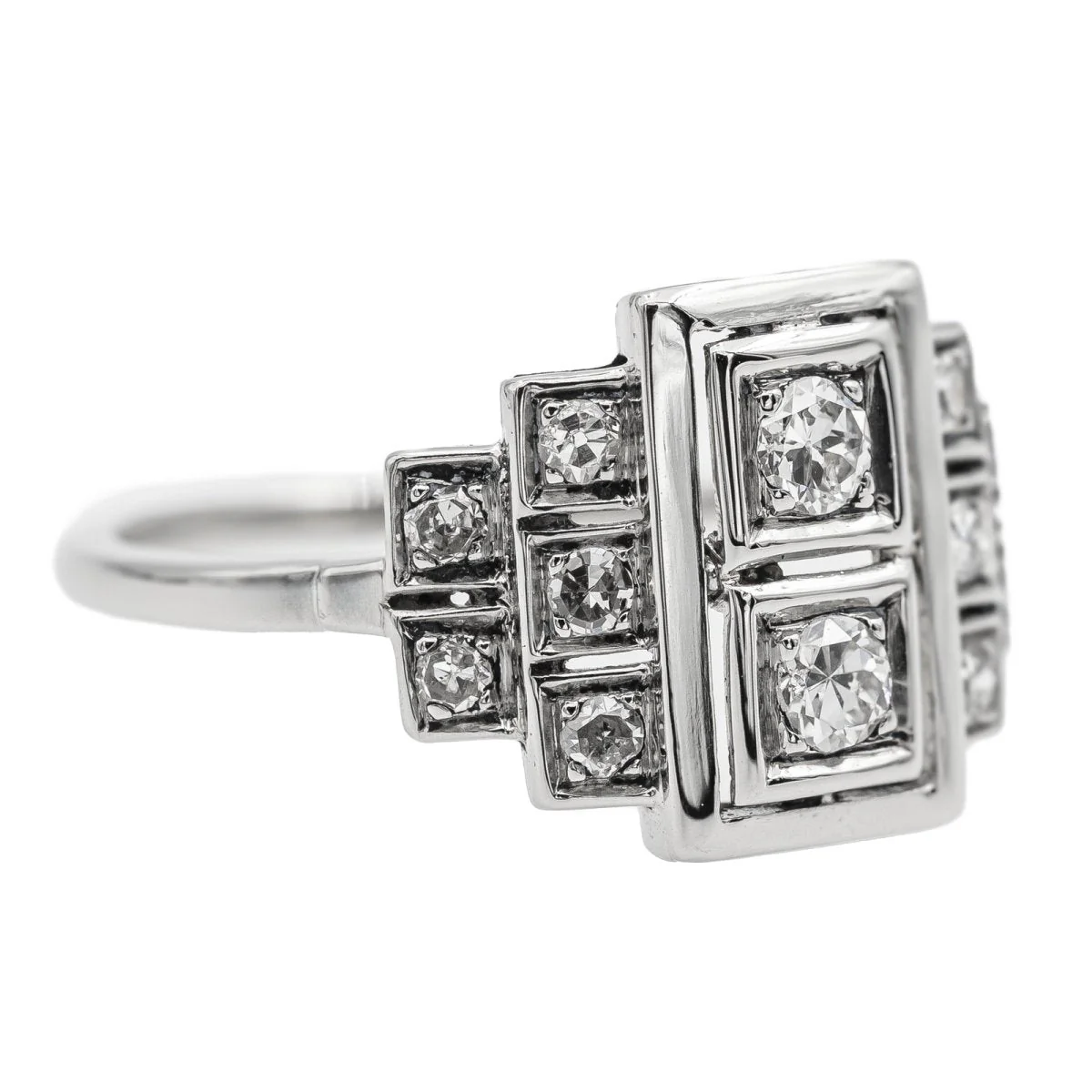 Platinum and diamond ring - Image 7