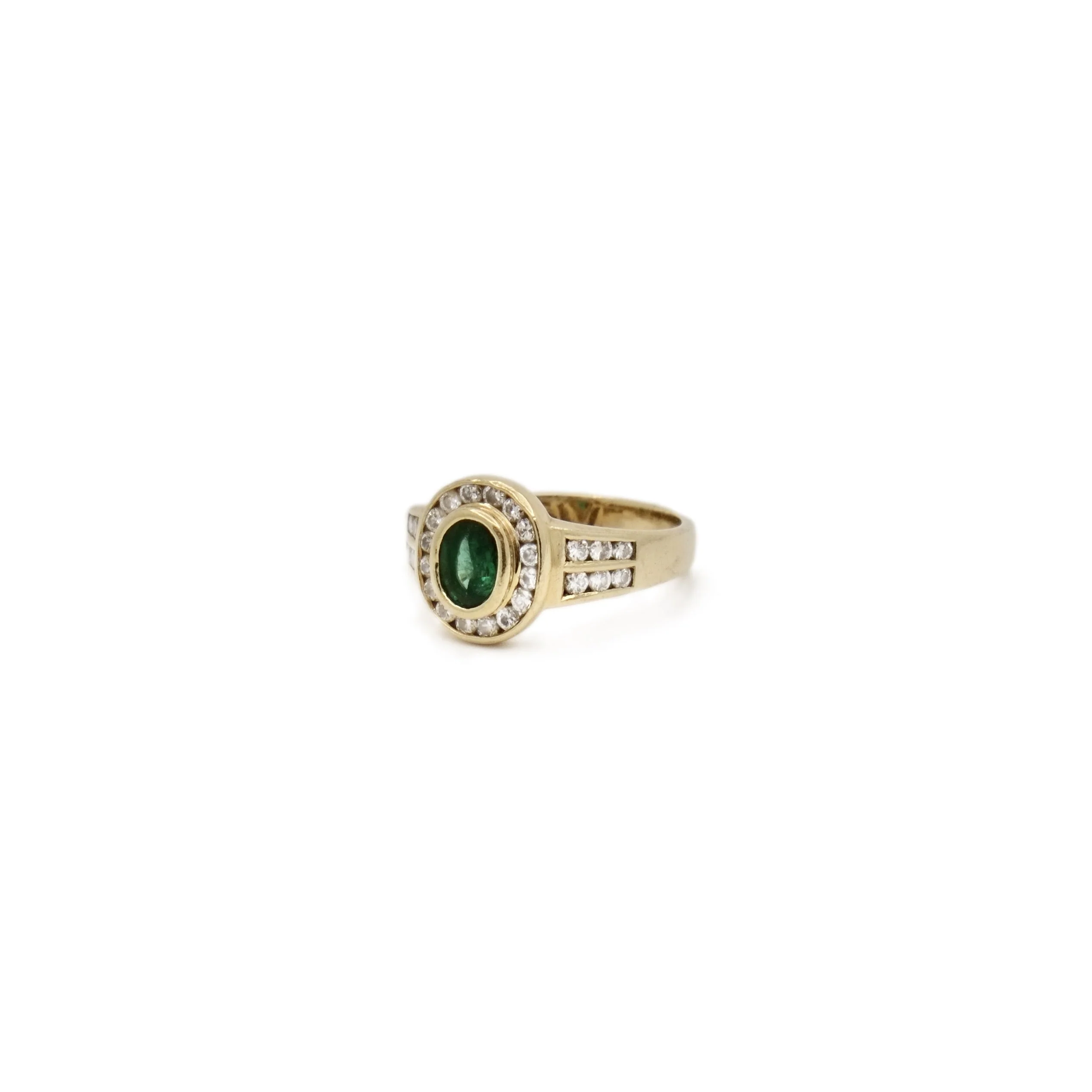 Ring Pompadour in gold and emerald - Image 4