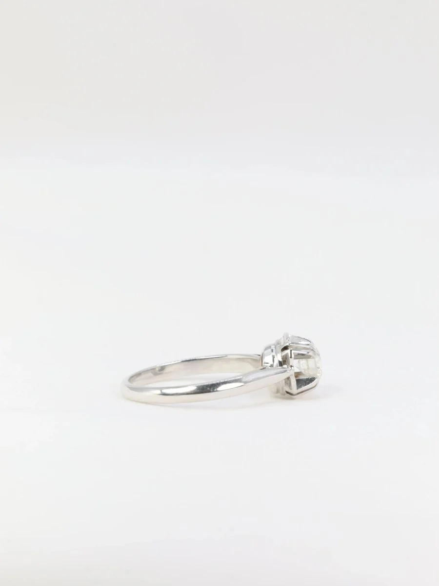 Art Deco solitaire ring in white gold and 0.5ct diamond - Image 4