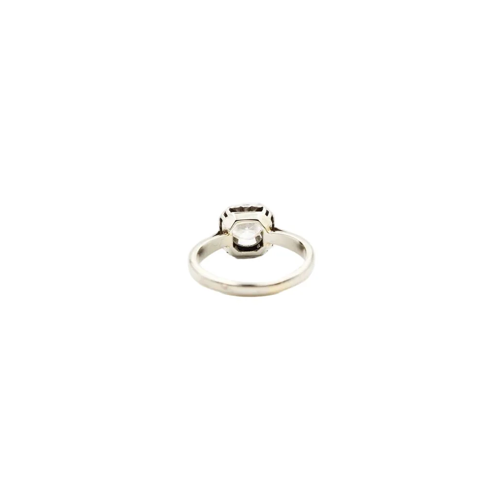 Ring Solitaire in white gold and diamond - Image 4