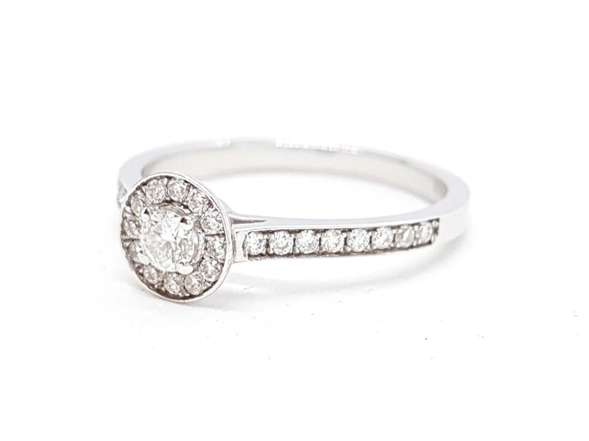 Solitaire Ring White Gold Diamond - Image 12