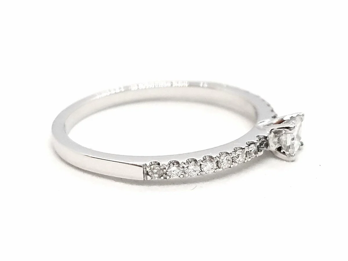 Solitaire Ring White Gold Diamond - Image 11