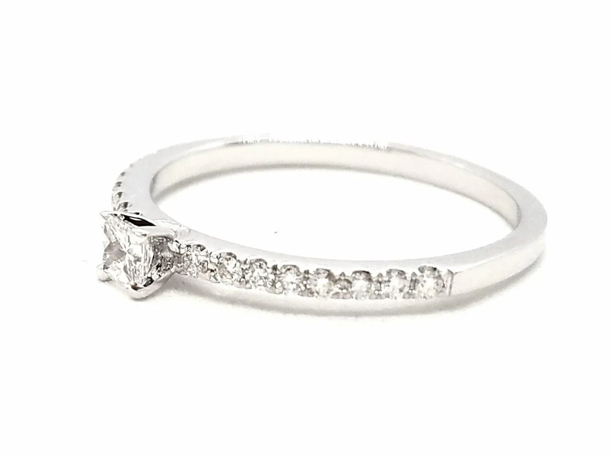 Solitaire Ring White Gold Diamond - Image 6