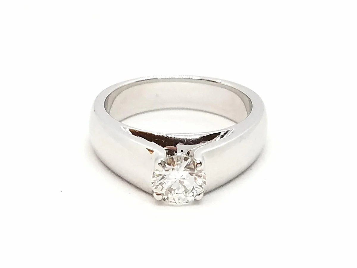 Solitaire Ring White Gold Diamond - Image 3