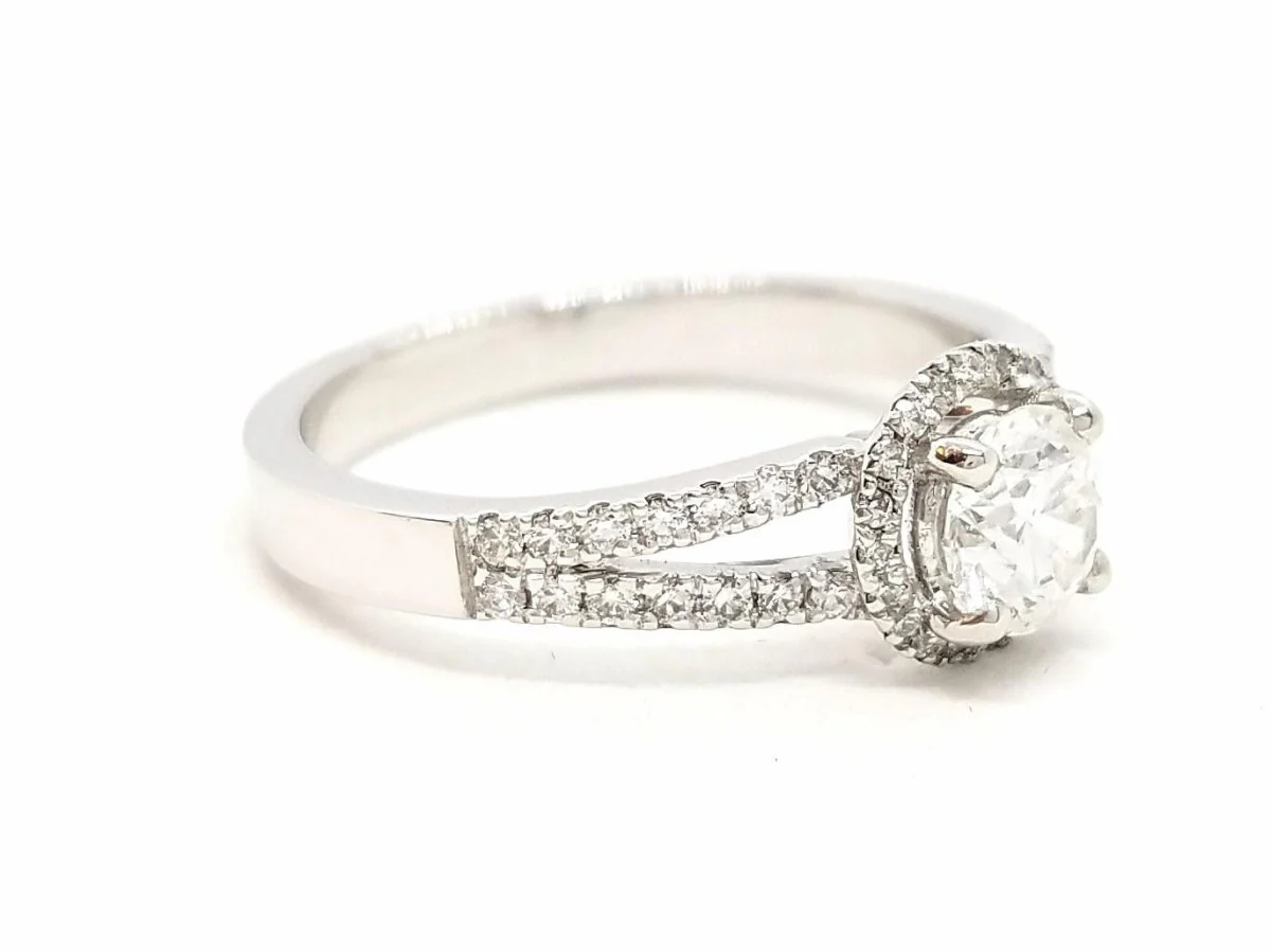 Solitaire Ring White Gold Diamond - Image 13