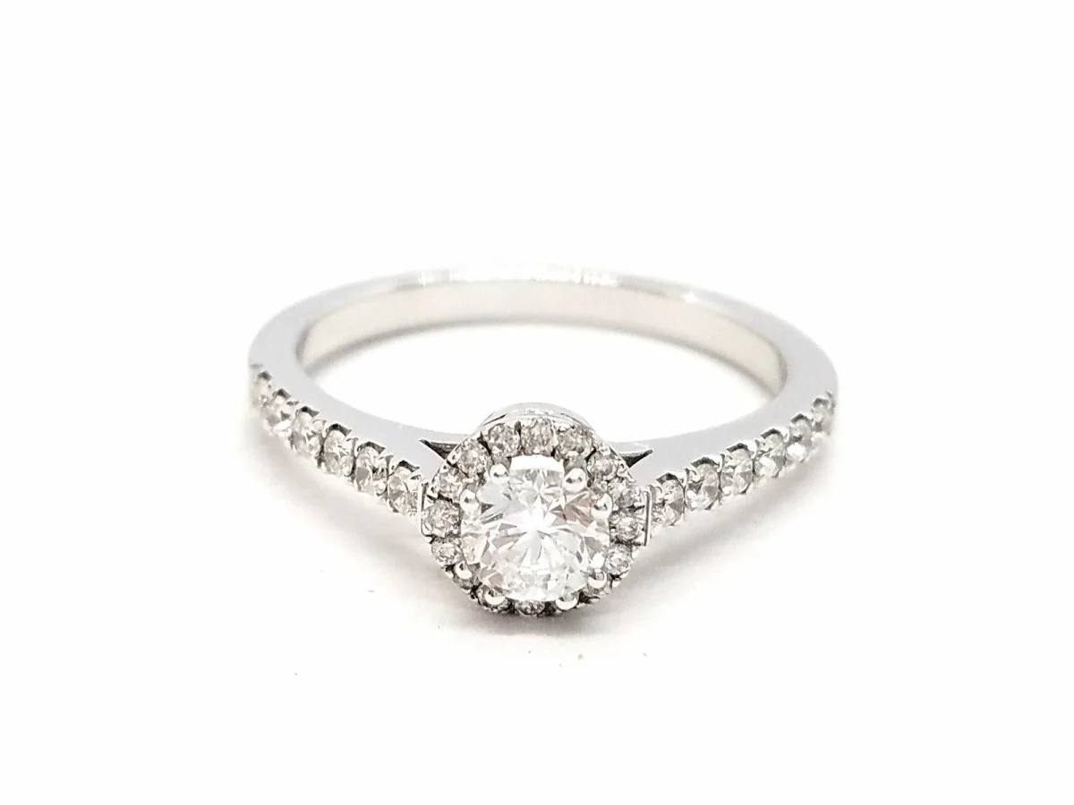 Solitaire Ring White Gold Diamond - Image 2