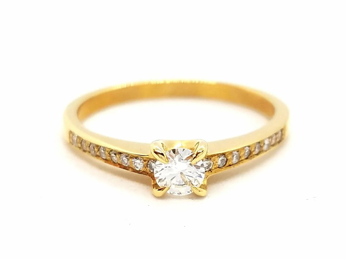 Solitaire Ring Yellow Gold Diamond - Image 13