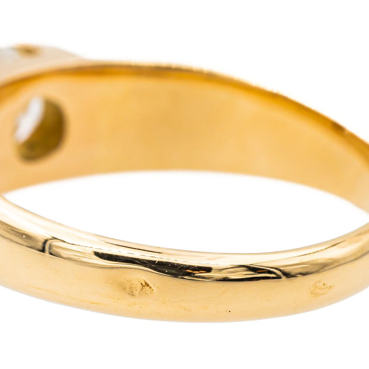 Ring Yellow gold solitaire diamond - Image 7