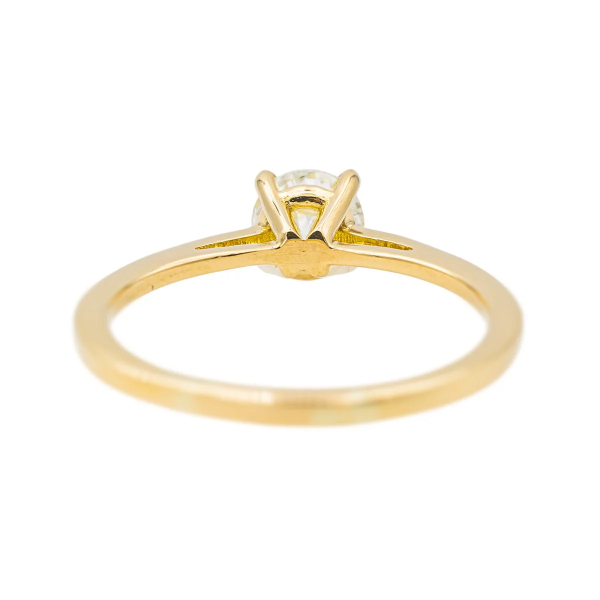 Solitaire Ring Yellow Gold Diamond - Image 5