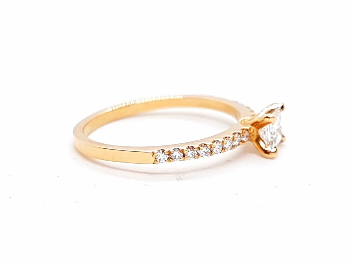 Solitaire Ring Rose Gold Diamond - Image 11