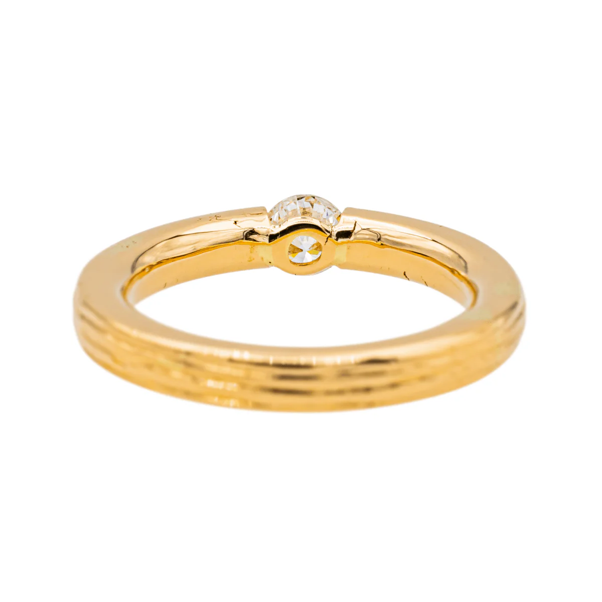 Ring Solitaire in rose gold and diamonds - Image 5