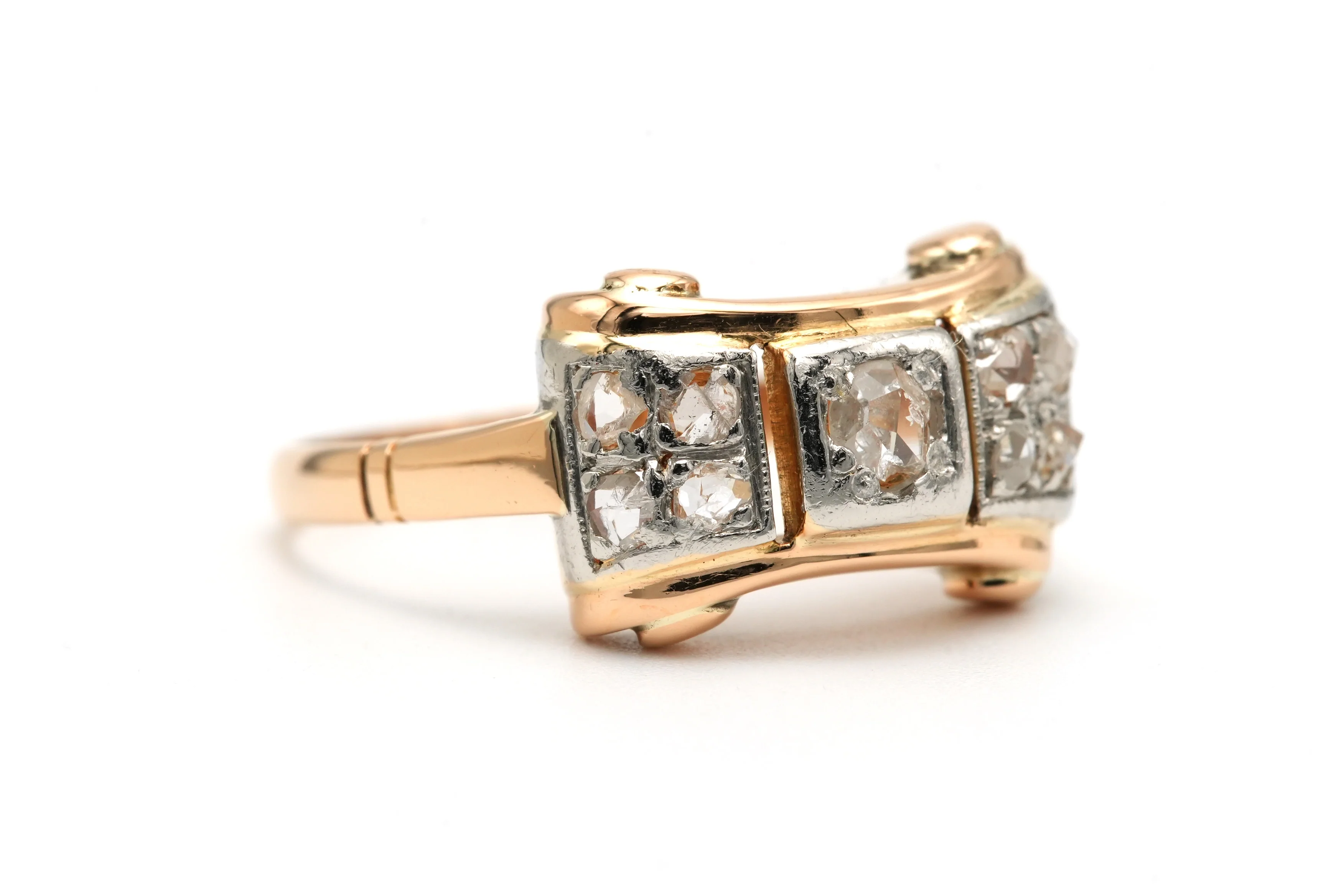 Bague Tank en or jaune et diamants - Image 2