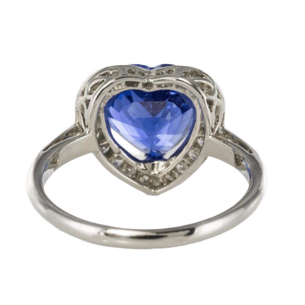 Ring Surroundings in white gold, tanzanite and diamonds - Image 4